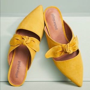 Jeffrey Campbell Carlin flat yellow. Worn once!!